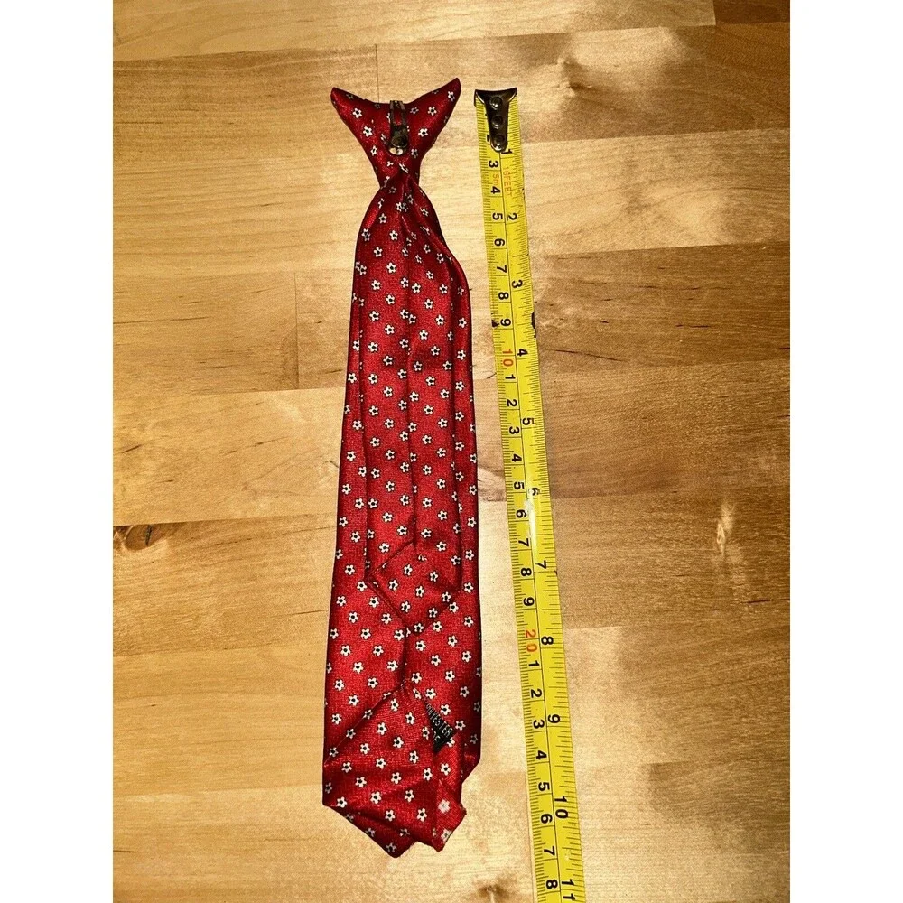 Boys Red Clip On Tie